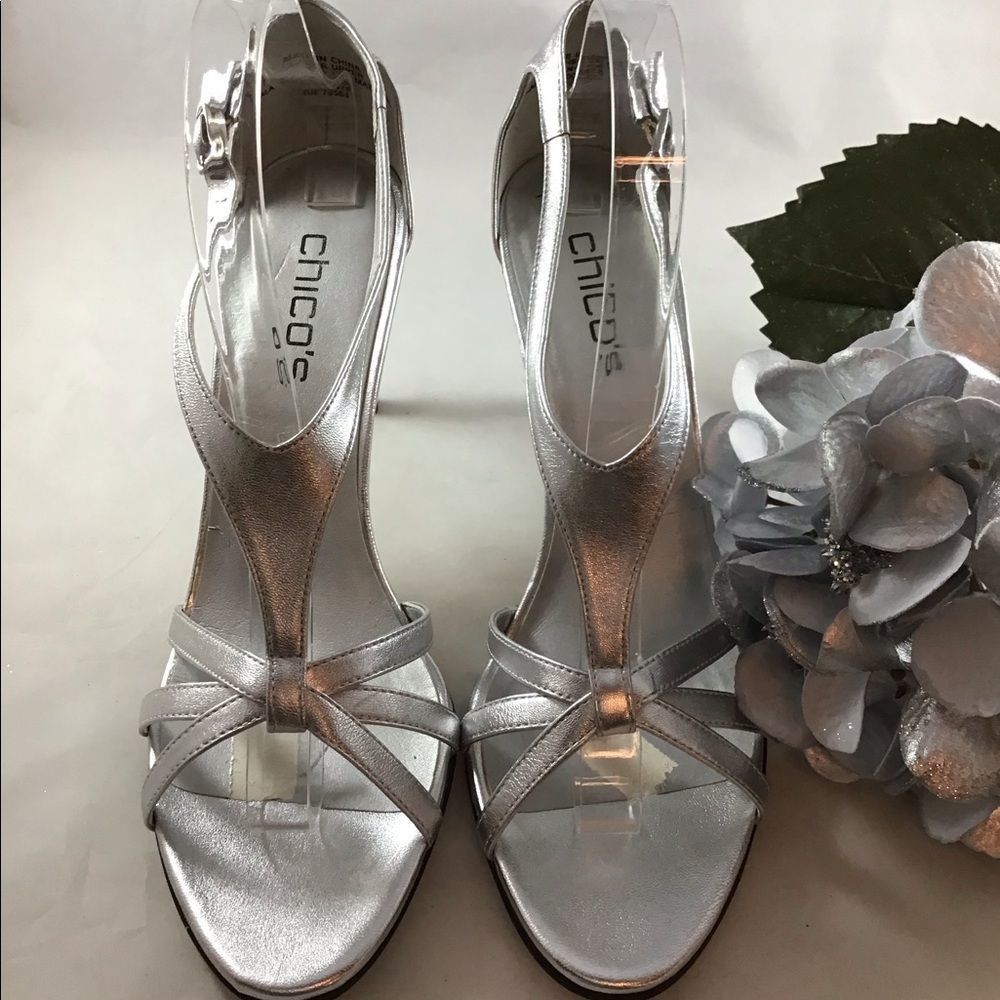 Chico’s silver sandals size 11.